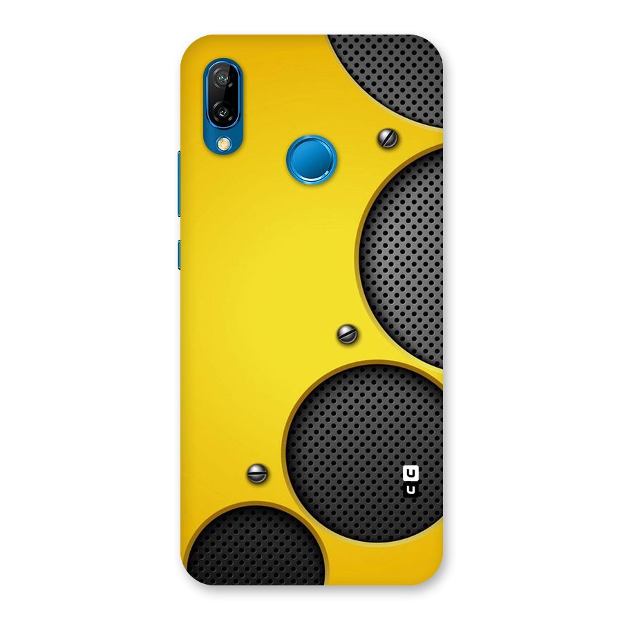 Black Net Yellow Back Case for Huawei P20 Lite