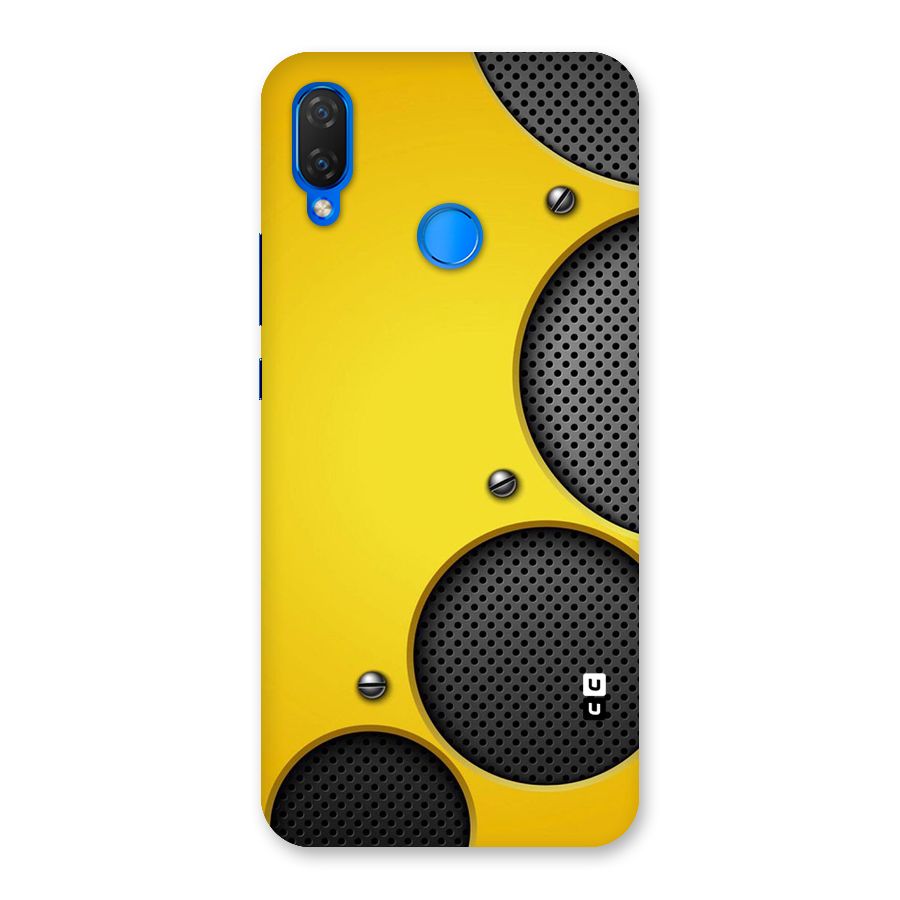 Black Net Yellow Back Case for Huawei P Smart+