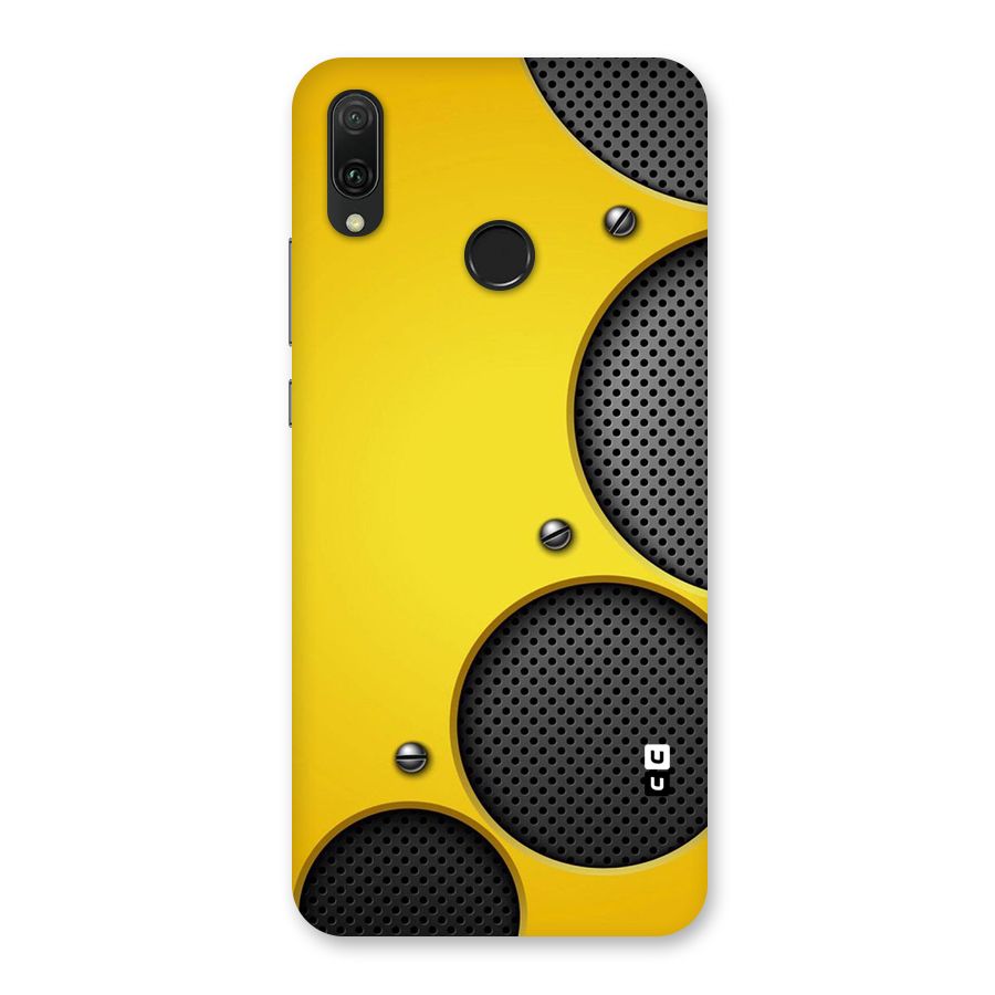 Black Net Yellow Back Case for Huawei Y9 (2019)