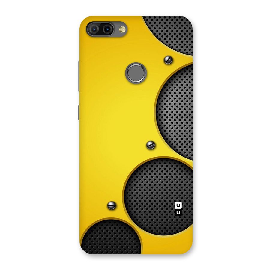 Black Net Yellow Back Case for Infinix Hot 6 Pro