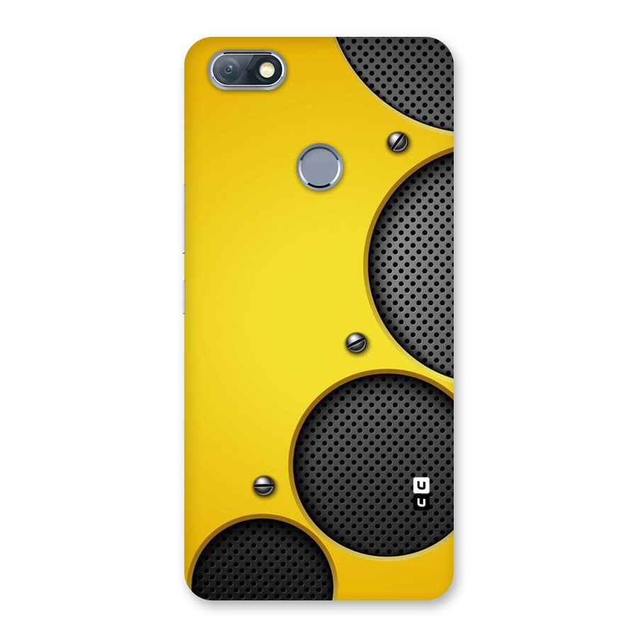 Black Net Yellow Back Case for Infinix Note 5