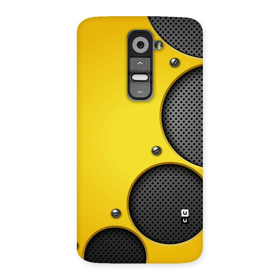 Black Net Yellow Back Case for LG G2