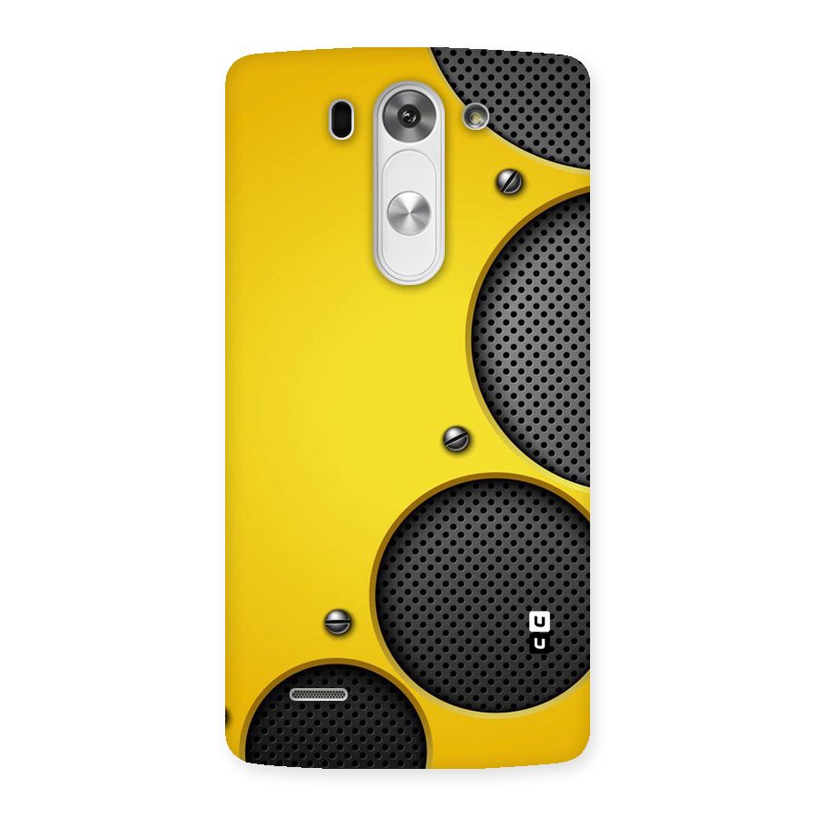 Black Net Yellow Back Case for LG G3 Beat