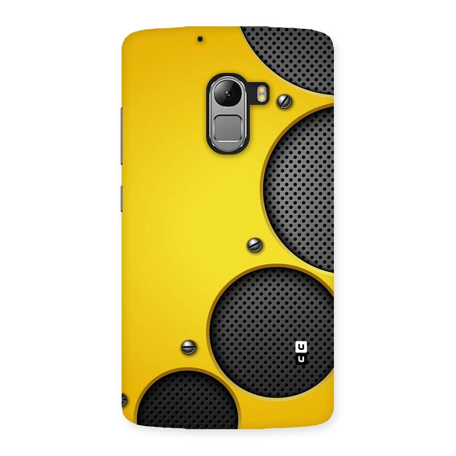 Black Net Yellow Back Case for Lenovo K4 Note