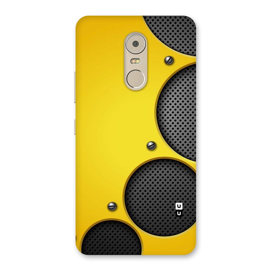 Black Net Yellow Back Case for Lenovo K6 Note