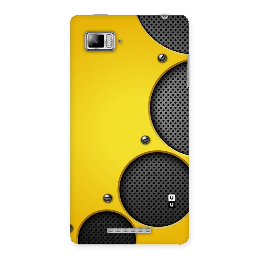 Black Net Yellow Back Case for Lenovo Vibe Z K910
