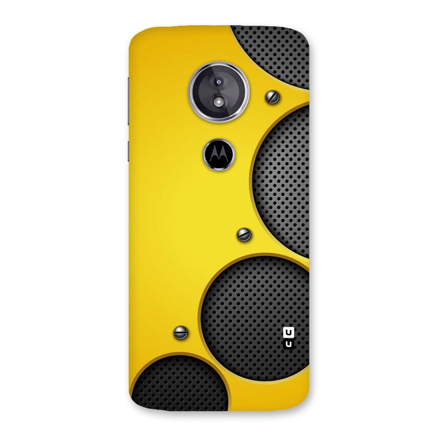 Black Net Yellow Back Case for Moto E5