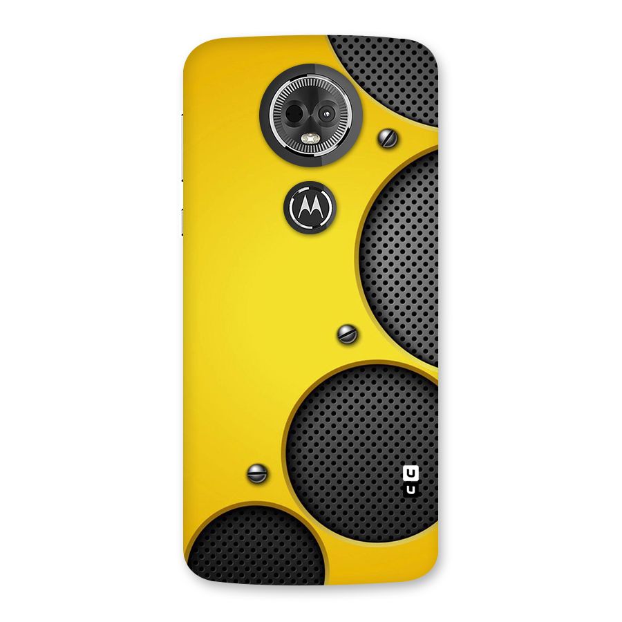 Black Net Yellow Back Case for Moto E5 Plus