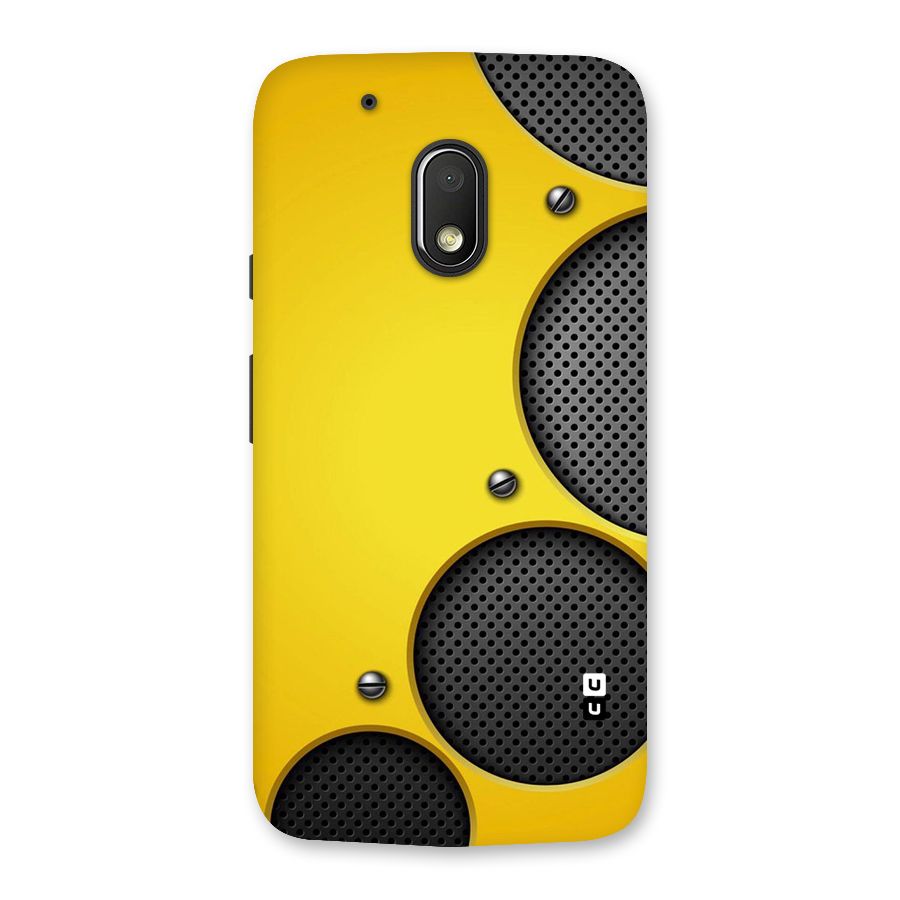 Black Net Yellow Back Case for Moto G4 Play