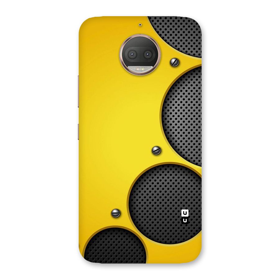 Black Net Yellow Back Case for Moto G5s Plus