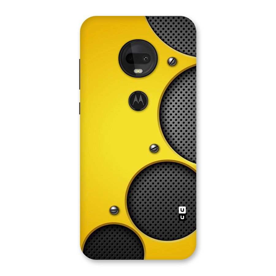 Black Net Yellow Back Case for Moto G7