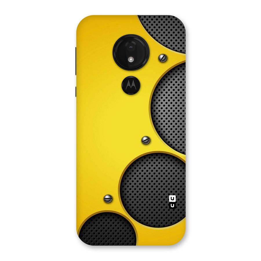 Black Net Yellow Back Case for Moto G7 Power