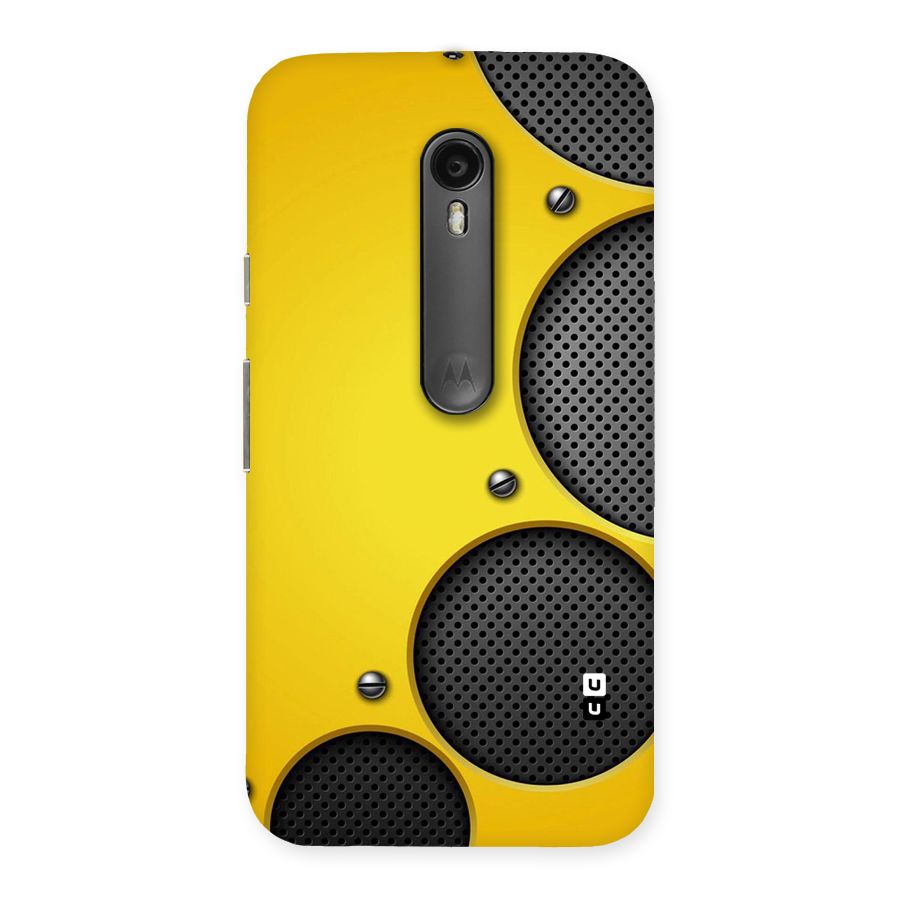 Black Net Yellow Back Case for Moto G Turbo
