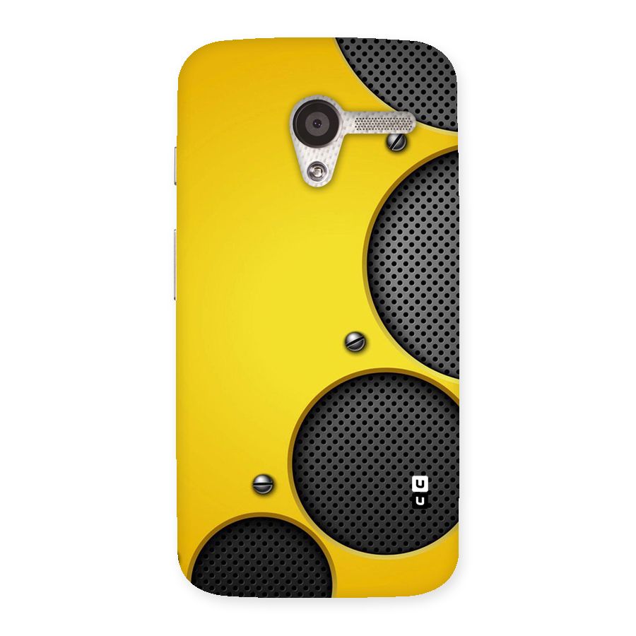 Black Net Yellow Back Case for Moto X