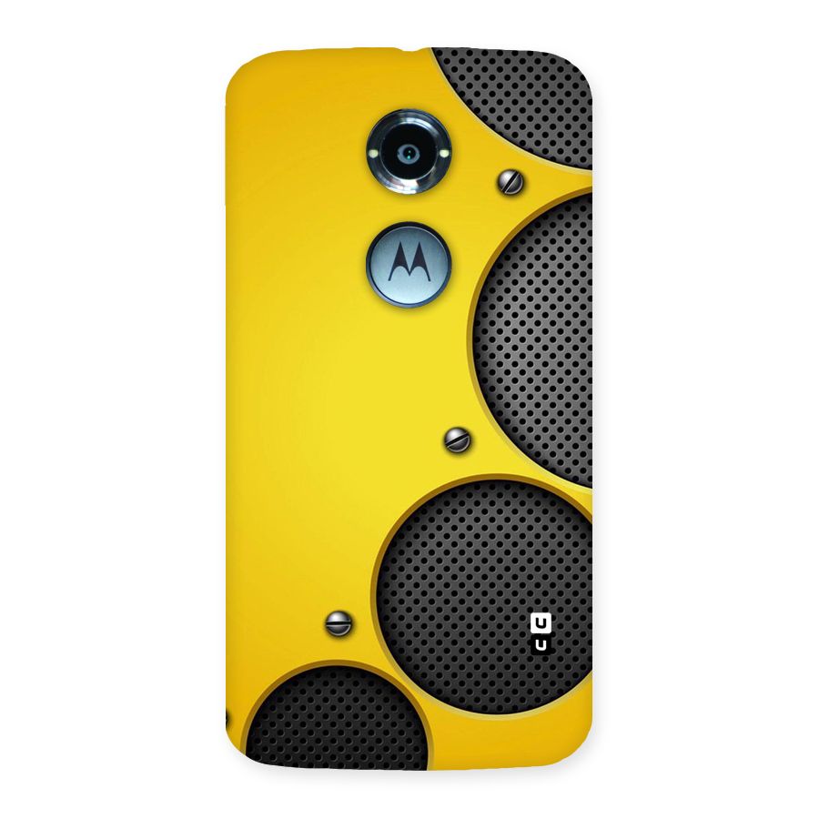 Black Net Yellow Back Case for Moto X 2nd Gen