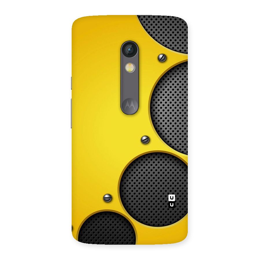 Black Net Yellow Back Case for Moto X Play