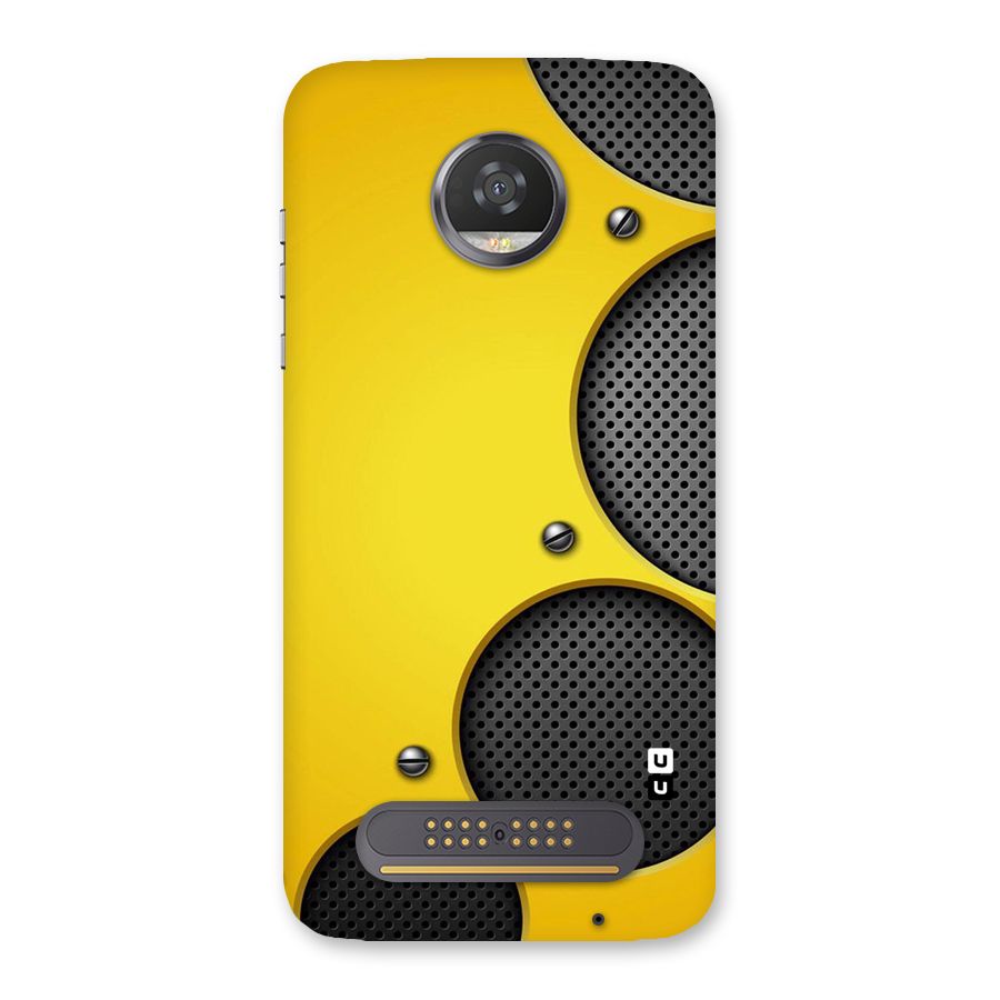 Black Net Yellow Back Case for Moto Z2 Play