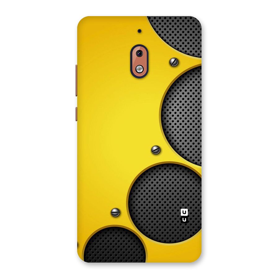 Black Net Yellow Back Case for Nokia 2.1