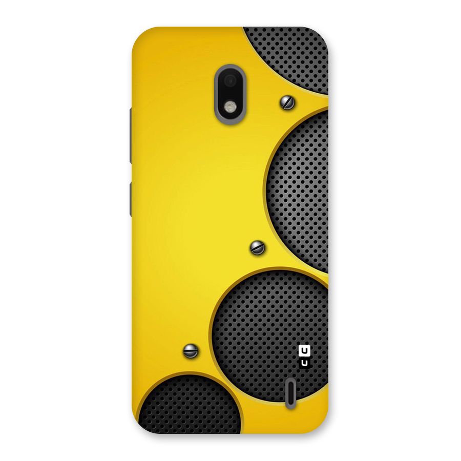 Black Net Yellow Back Case for Nokia 2.2