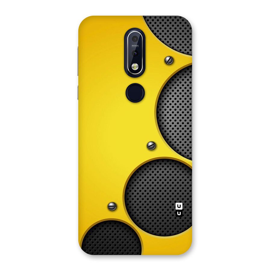 Black Net Yellow Back Case for Nokia 7.1