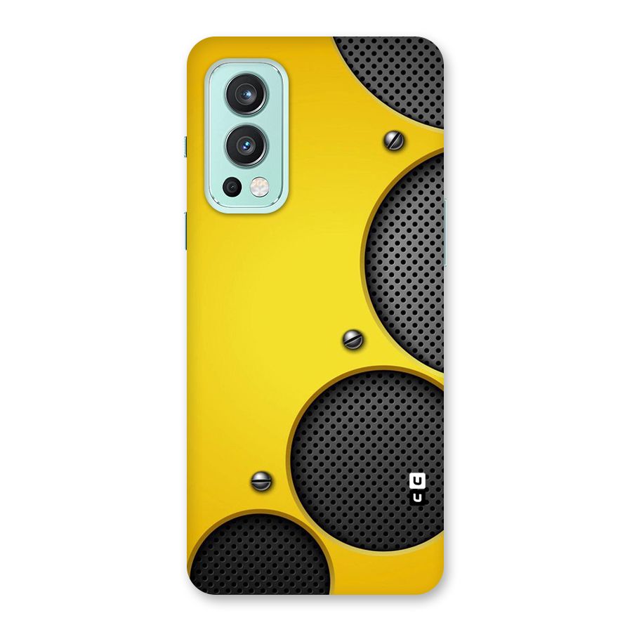 Black Net Yellow Back Case for OnePlus Nord 2 5G