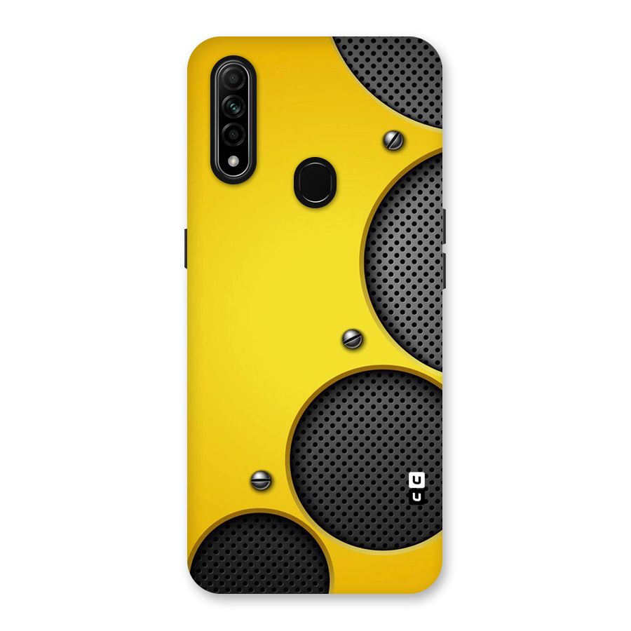 Black Net Yellow Back Case for Oppo A31