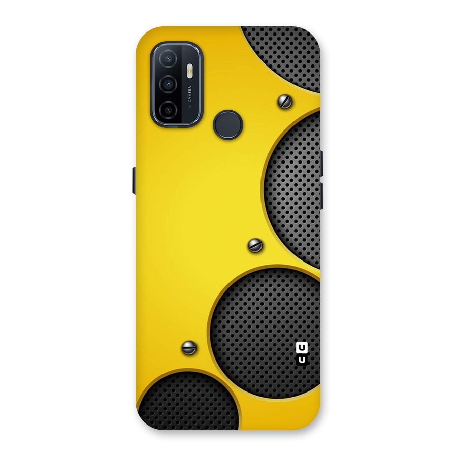 Black Net Yellow Back Case for Oppo A32