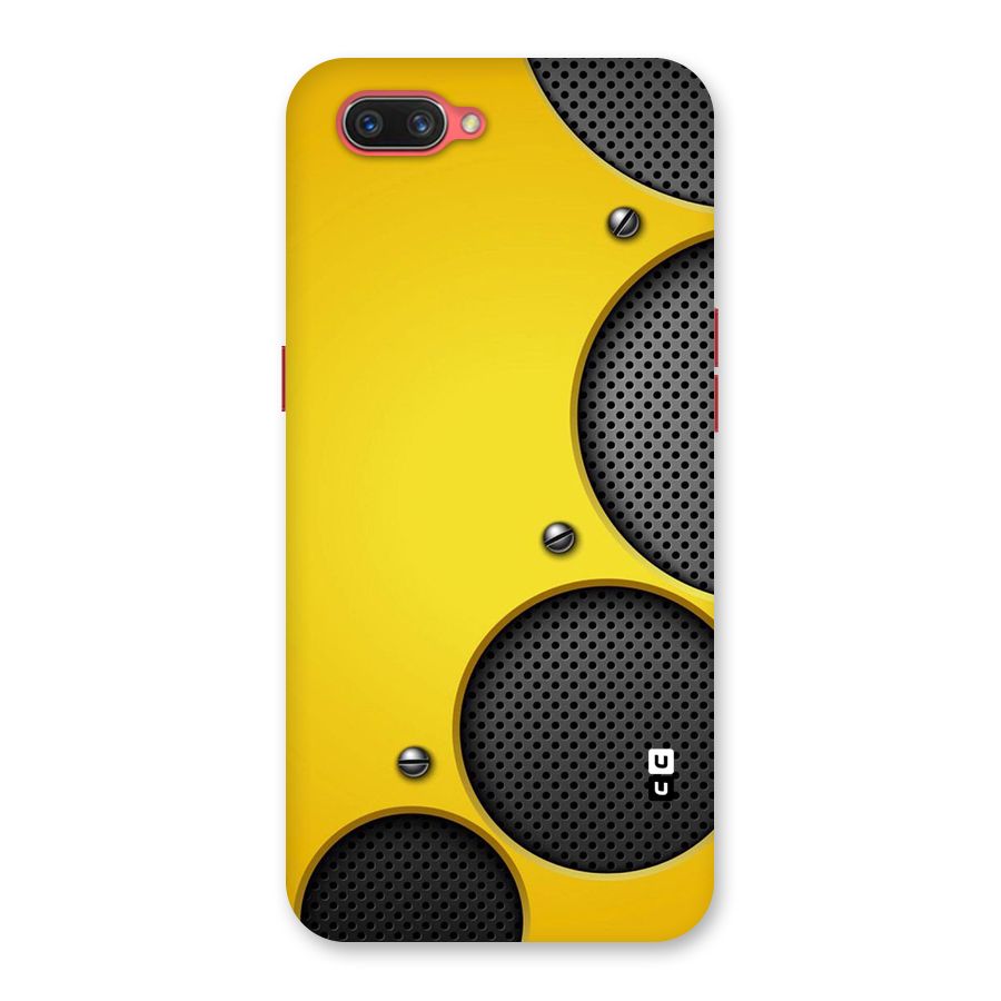 Black Net Yellow Back Case for Oppo A3s