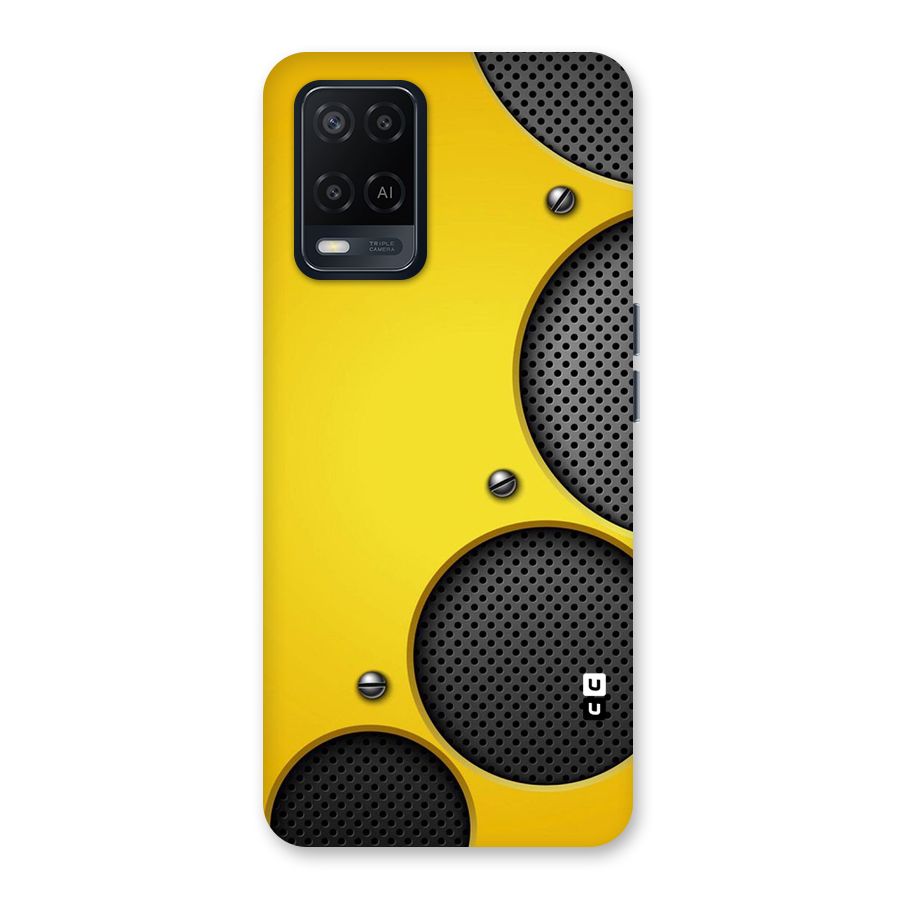 Black Net Yellow Back Case for Oppo A54