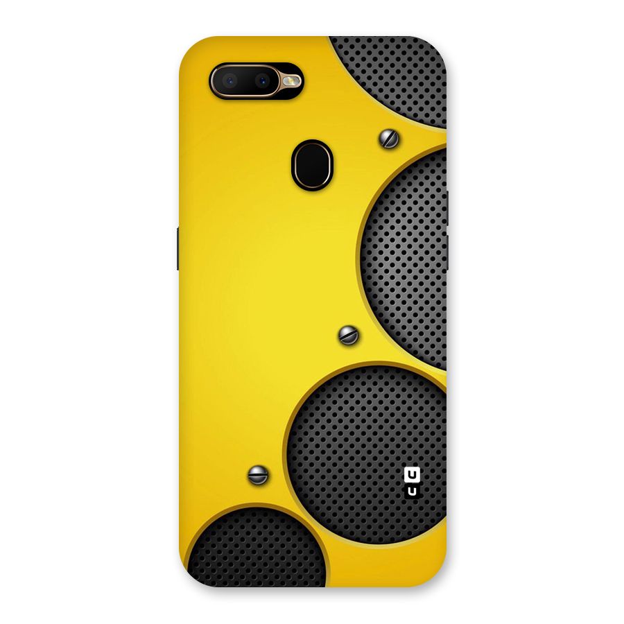 Black Net Yellow Back Case for Oppo A5s