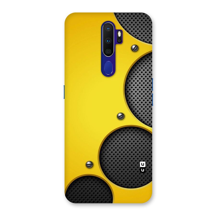 Black Net Yellow Back Case for Oppo A9 (2020)