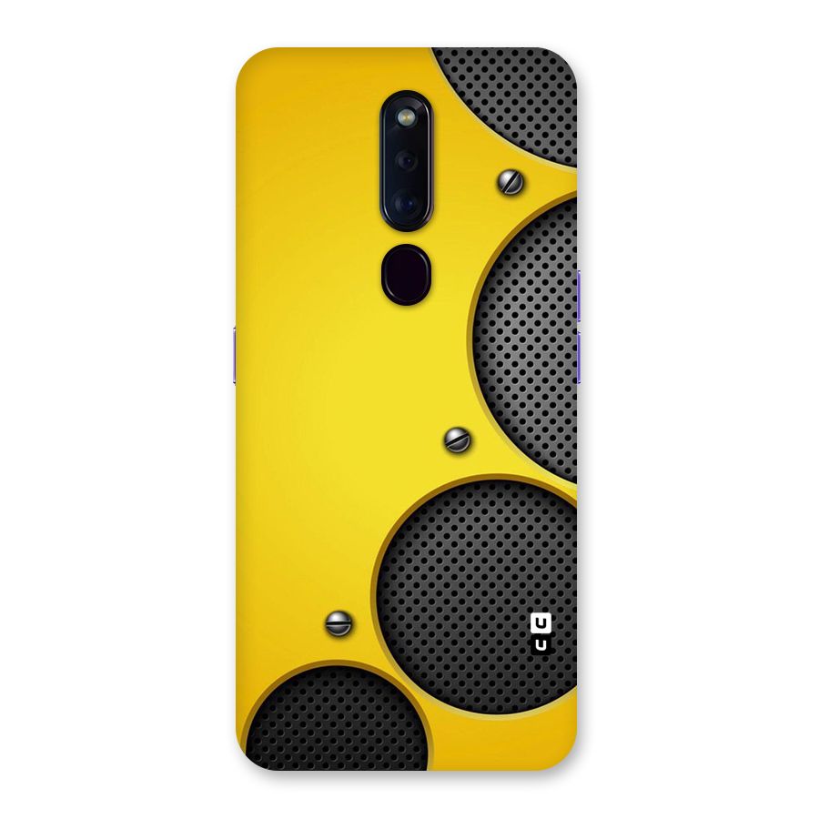 Black Net Yellow Back Case for Oppo F11 Pro