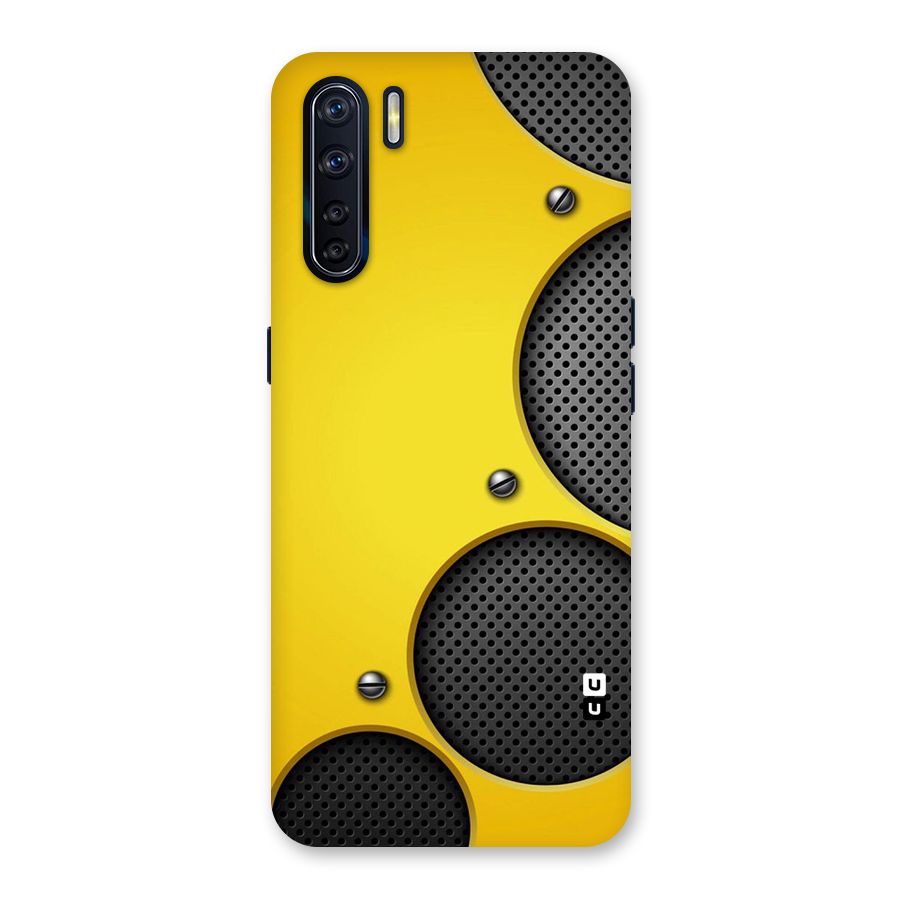 Black Net Yellow Back Case for Oppo F15
