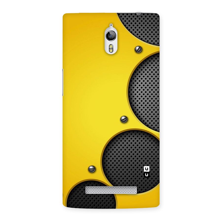 Black Net Yellow Back Case for Oppo Find 7