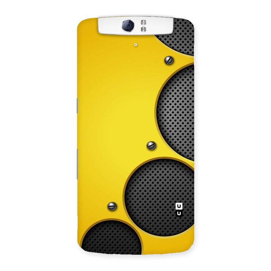 Black Net Yellow Back Case for Oppo N1