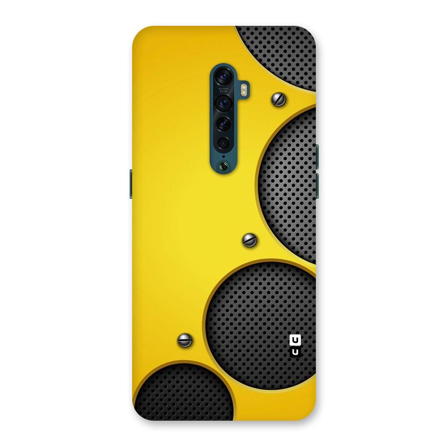 Black Net Yellow Back Case for Oppo Reno2