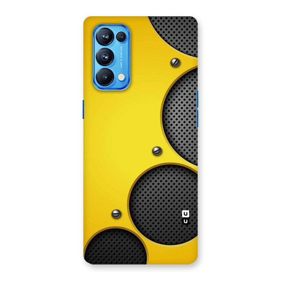 Black Net Yellow Back Case for Oppo Reno5 Pro 5G