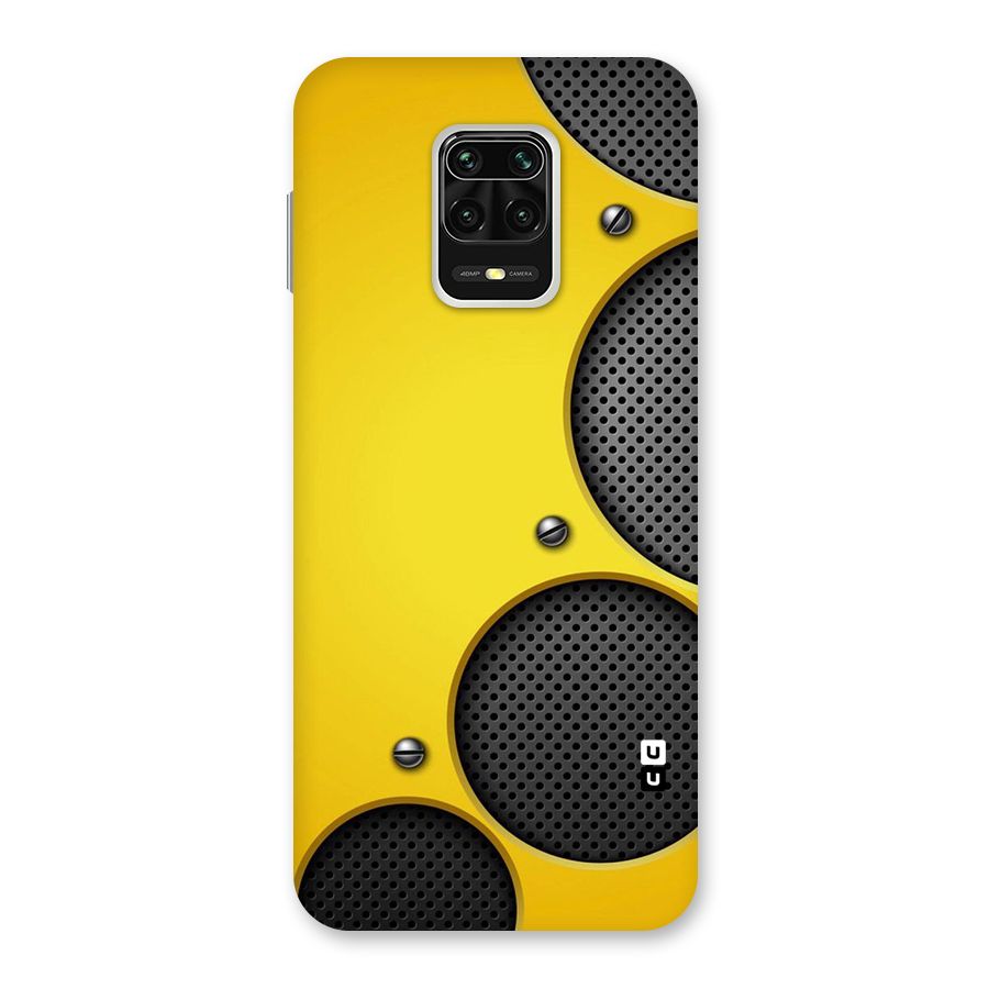 Black Net Yellow Back Case for Poco M2 Pro
