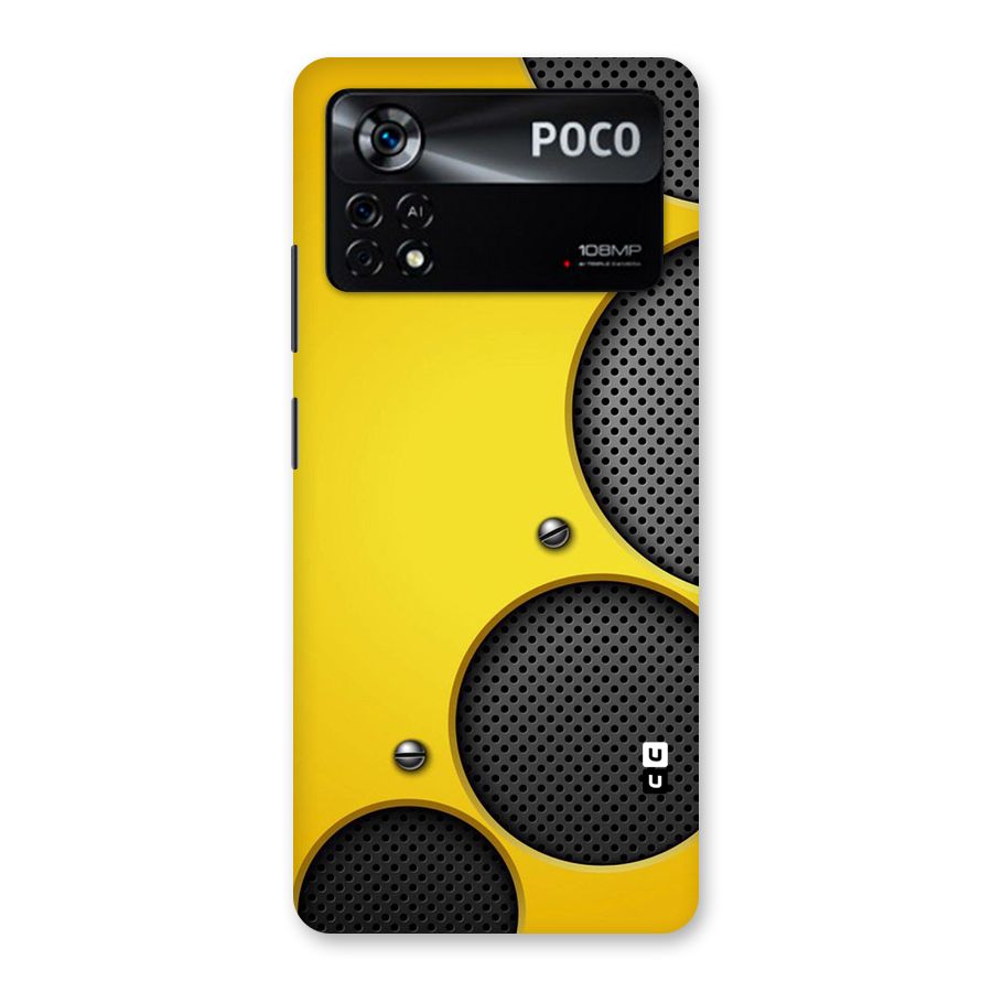 Black Net Yellow Back Case for Poco X4 Pro 5G