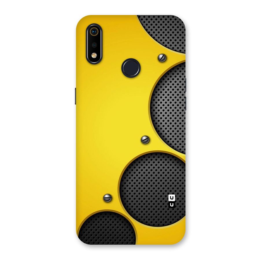 Black Net Yellow Back Case for Realme 3i