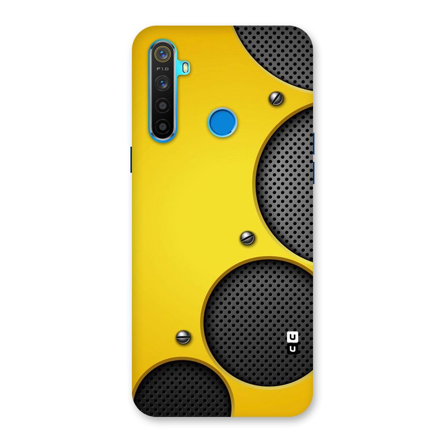 Black Net Yellow Back Case for Realme 5