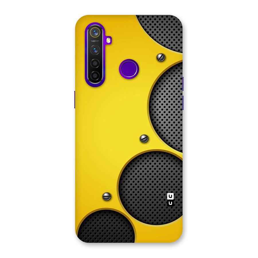 Black Net Yellow Back Case for Realme 5 Pro