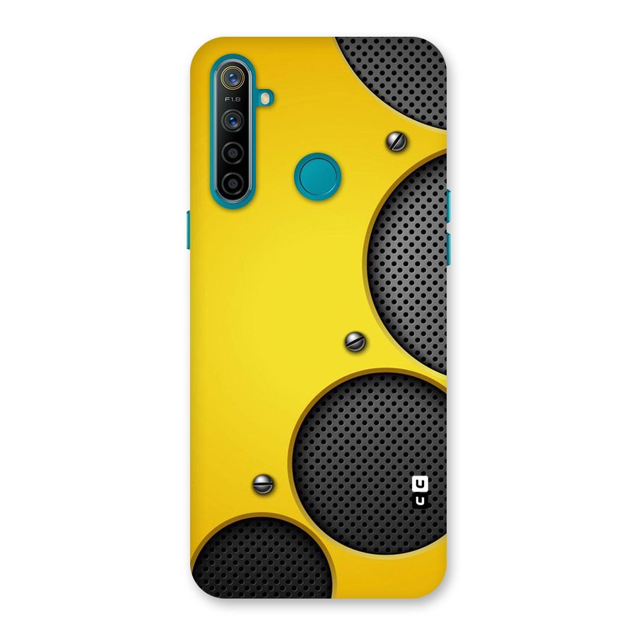 Black Net Yellow Back Case for Realme 5i