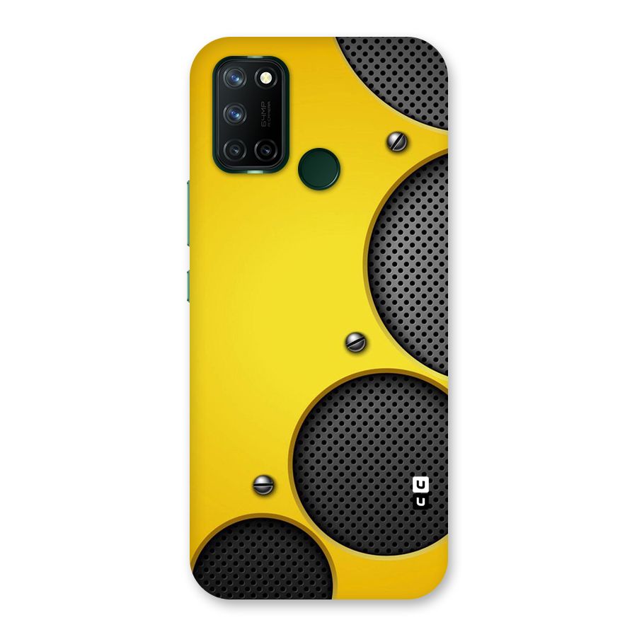Black Net Yellow Back Case for Realme 7i