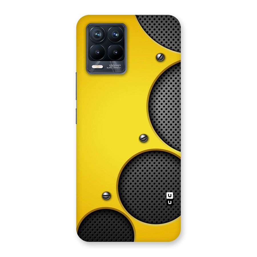 Black Net Yellow Back Case for Realme 8 Pro