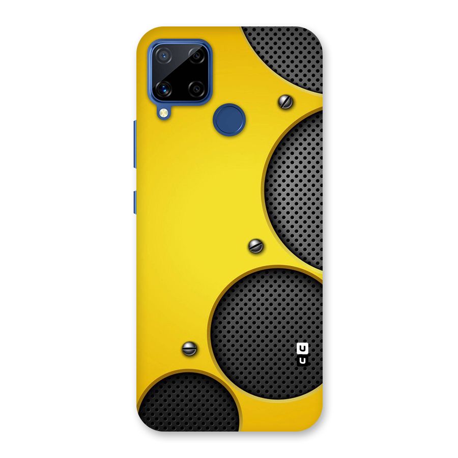 Black Net Yellow Back Case for Realme C15