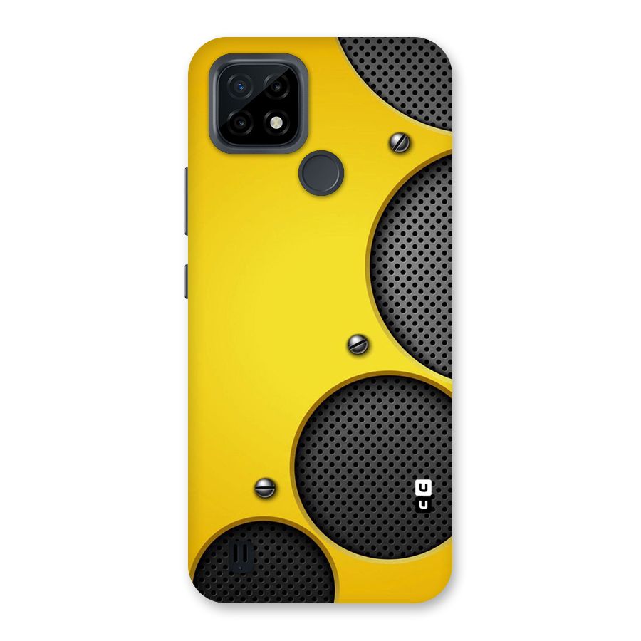 Black Net Yellow Back Case for Realme C21