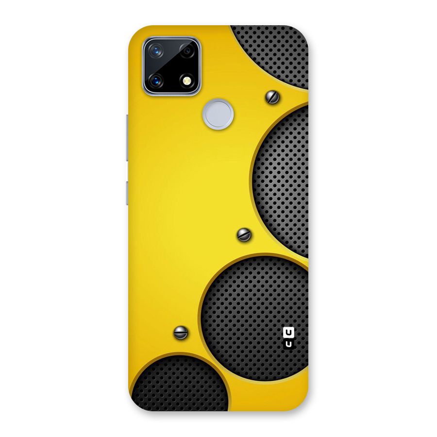 Black Net Yellow Back Case for Realme Narzo 20
