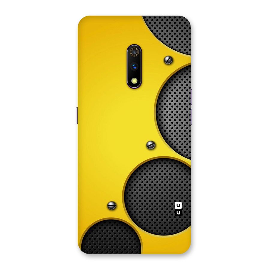 Black Net Yellow Back Case for Realme X