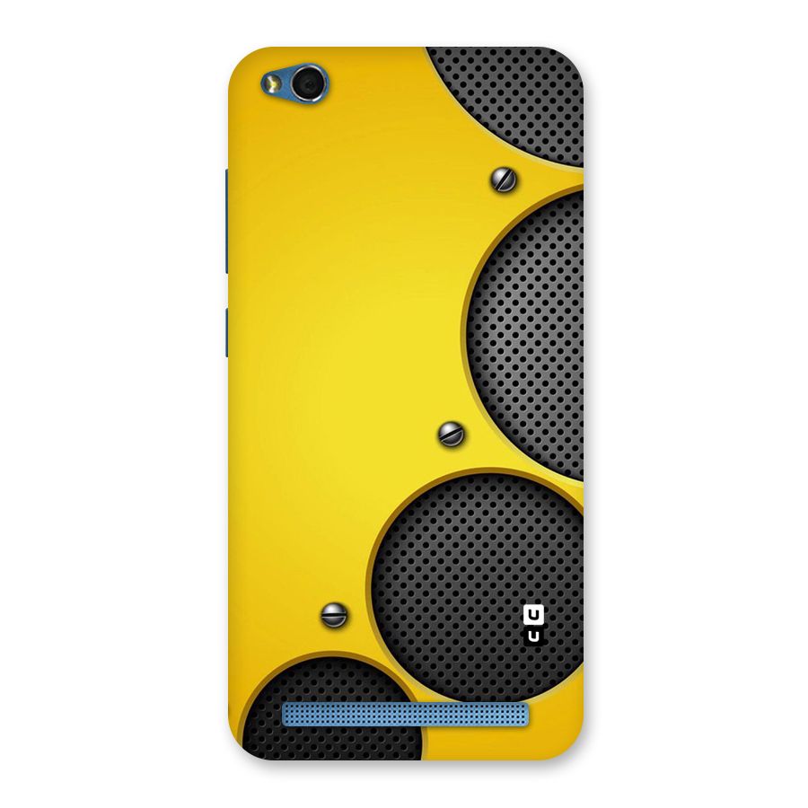 Black Net Yellow Back Case for Redmi 5A